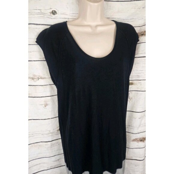 T Alexander Wang Black Color Block Sweater Dress M Bubble Hem Viscose Wool Silk - Picture 2 of 7